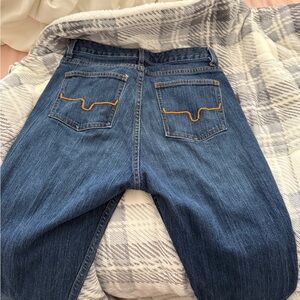 Kimes Ranch Women's Boot Cut Jeans - Blue with Orange Stitching